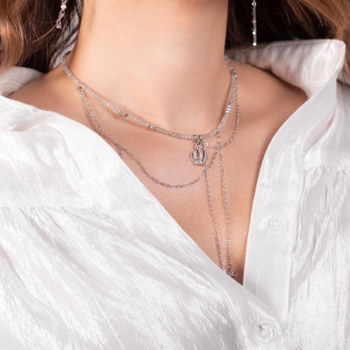 Колье Lanzerotti, Gelido, с жемчугом и лабрадоритом, LZ-25.02-035 серый фото 3