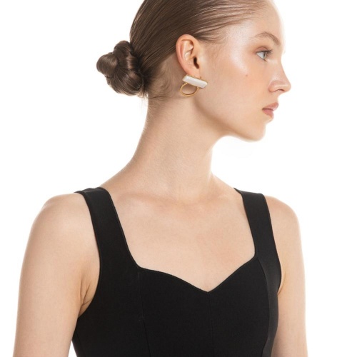 Серьги Katerina Vassou, Cosmic, с селенитом, KV26.1-404848GSEL белый фото 3