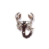Брошь Moon Paris, Nord, скорпион, с кристаллами, MoS-21.10-016 золотистый