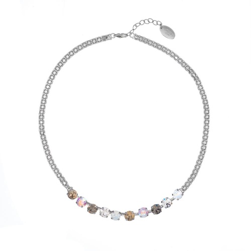 Колье Catherine Bijoux, More is more for crystals, с кристаллами, CB25.1-5323AS серый фото 2
