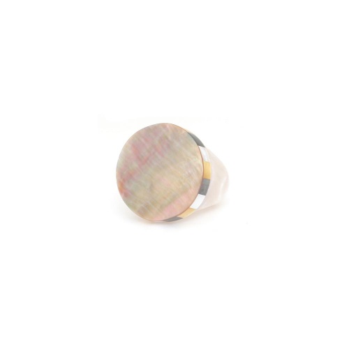 Кольцо Nature Bijoux, San Lazzaro, из перламутра, NB25.2-19-25850 бежевый, 17,5