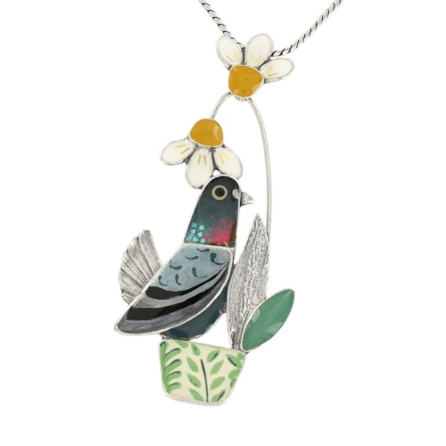 Колье TARATATA, Le facteur, цветная смола, блестки, слюдяная пудра, TT-T25-01101-10M серебристый