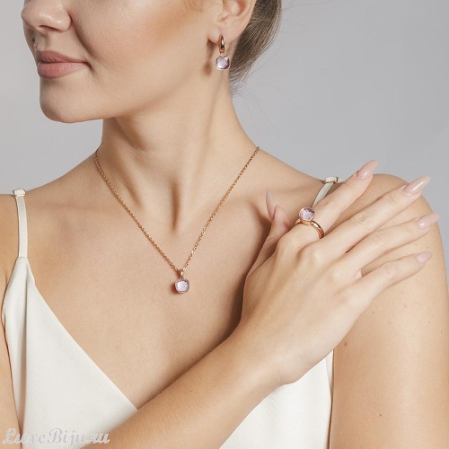 Кольцо Qudo Firenze light rose 16 мм 610277 R/RG фото 2