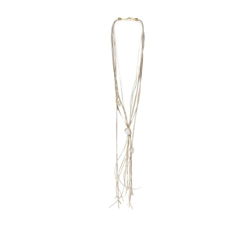 Колье Katerina Vassou, Happiness, с друзой агата, KV25.1-403164GWHITE белый