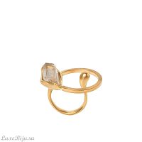 Кольцо Katerina Vassou, Cosmic, с кварцем, KV25.2-404854GCRY золотистый