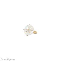 Кольцо Franck Herval, Angelique, разъемное, с перламутром и стразами, FH26.1-19-63830 белый