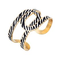 Браслет Francesca Bianchi, кафф, с эмалью, FB25.2-66B золотистый, 7см