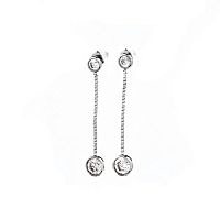 Серьги Moon Paris, Ringo, с кристаллами, MR-26.06-078 серебристый