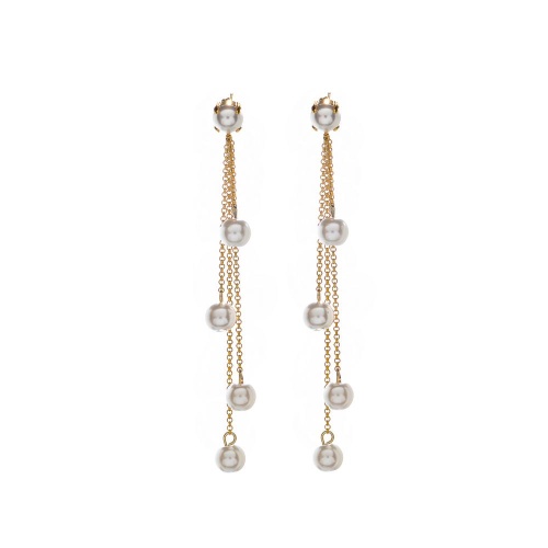 Серьги Catherine Bijoux, Orchid, удлиненные, с жемчугом, CB26.1-5628FG белый
