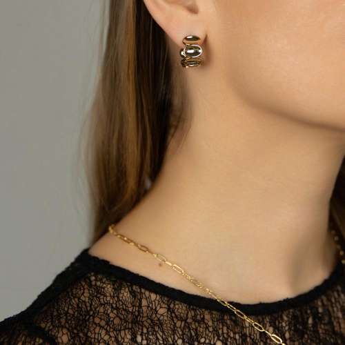 Серьги Moon Paris, Ringo, полукольца, MR-26.01-036 золотистый фото 2