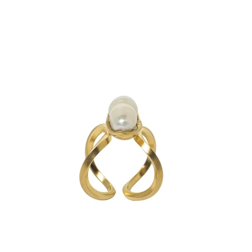Кольцо Katerina Vassou, Jasmine, разъемное, с жемчугом, KV26.1-308799G золотистый фото 3