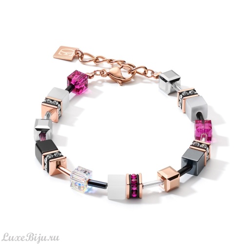 Браслет Coeur de Lion White&Pink Rose Gold 4013/30-0400
