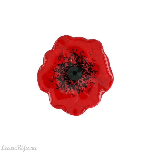 Кольцо TARATATA, Joli coquelicot, разъемное, с цветной смолой и кристаллом, TT-T23-06413-103 красный