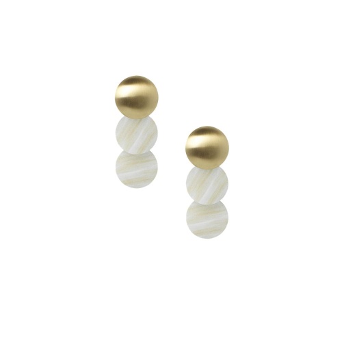 Серьги Katerina Vassou, Mezzo Piano, с элементами в форме диска, KV26.1-406096GWHITE белый