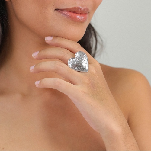 Кольцо ORI TAO, Alegria, разъемное, с сердцем, OT24.1-19-40380 серебристый фото 3