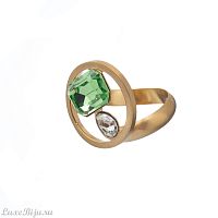 Кольцо Katerina Vassou, Glint, разъемное, с разноцветными кристаллами, KV23-307623G зеленый