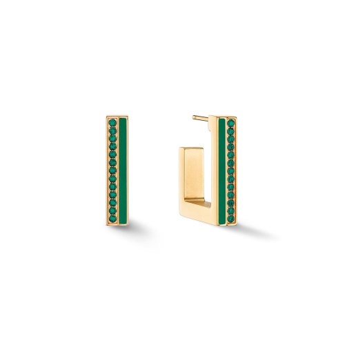 Пусеты Coeur de Lion Dark Green-Gold, 0133/21-0549 фото 3