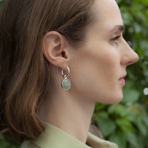 Серьги Fiore Luna GREEN AVENTURINE, LE1119 G/S фото 4