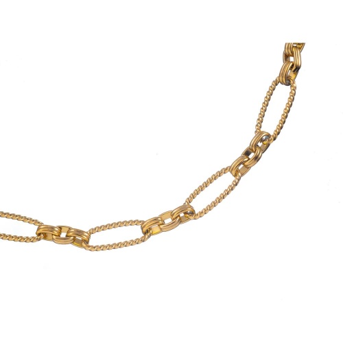 Колье Dansk Copenhagen, Courage Waterproof, с кручеными овальными звеньями, DNSK25.2-9W2407019 золотистый фото 2