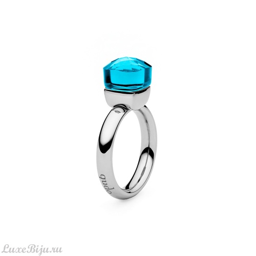 Кольцо Qudo Firenze dark aquamarine 17.2 мм 610897/17.2 BL/S