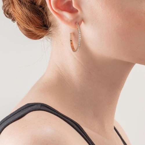 Пусеты Coeur de Lion Crystal-Rose gold, 0128/21-1822 фото 3