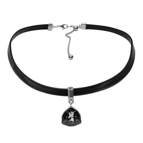 Колье Fiore Luna Silver Night / Black Leather, B2110SW-N06.3 BW/S