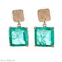 Серьги Estrosia, с кристаллом, ES-ORM7 бирюзовый