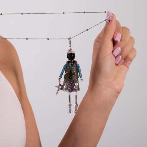 Подвеска Miamelie, кукла Ноелла, MiA-2504-CL7660 серебристый фото 4