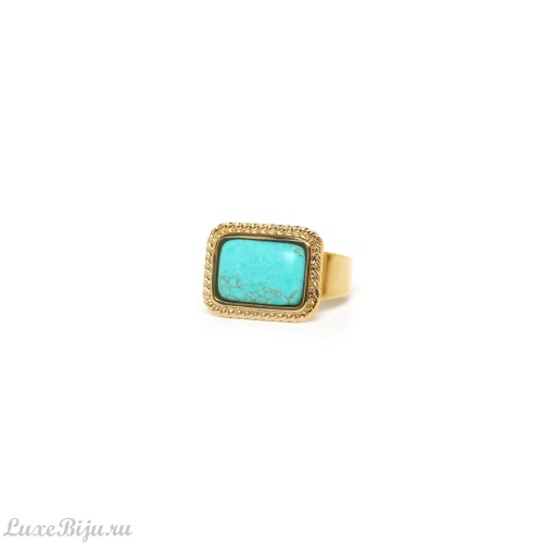 Кольцо Nature Bijoux, Boreal, со вставкой из говлита, NB23.2-19-24941 бирюзовый