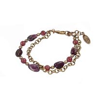 Браслет Lanzerotti, Elisir, двойной, с кварцем и турмалином, LZ-25.10-307 розовый