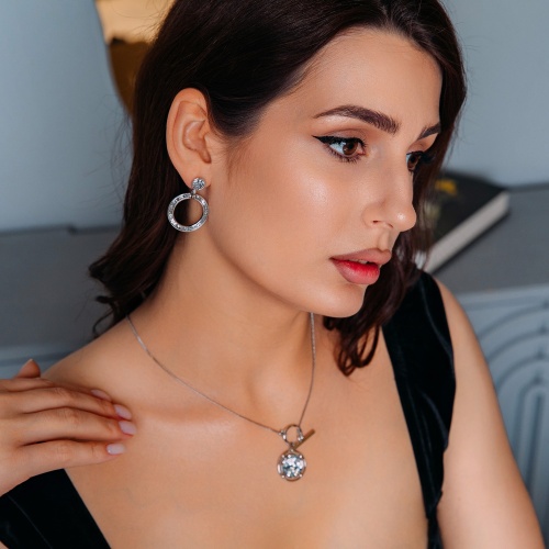 Серьги Fiore Luna CAL, A2002SW-E108.1 BW/S фото 2