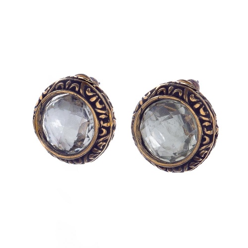 Серьги Alcozer&J, с цитрином, AL-O78EV22 золотистый