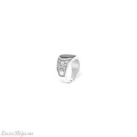 Кольцо ORI TAO, Tortuga, текстурированный металл, с перламутром, OT24.1-19-40312 серебристый
