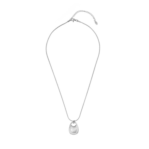 Колье Moon Paris, Steel, с фактурной подвеской, MS-26.01-024 серебристый