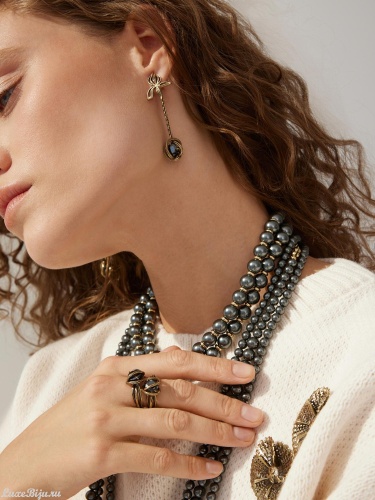 Серьги Fiore di Firenze OR0947 NERO фото 3