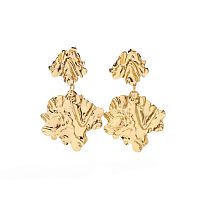 Серьги Dansk Copenhagen, Courage Waterproof, с эффектом мятого металла, DNSK26.1-3W2501001 золотистый