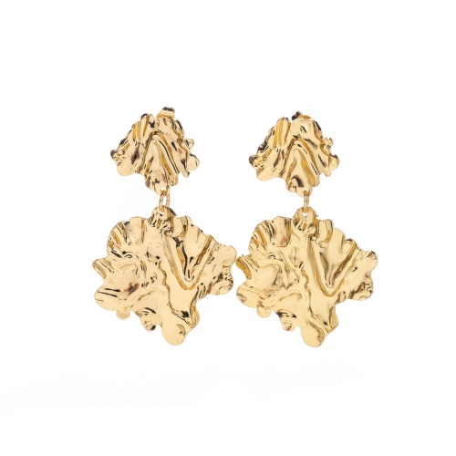 Серьги Dansk Copenhagen, Courage Waterproof, с эффектом мятого металла, DNSK26.1-3W2501001 золотистый
