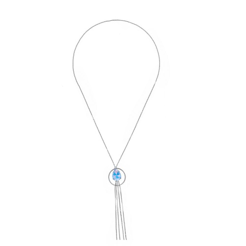 Колье Catherine Bijoux, Aurora crystal, с кристаллом, CB26.1-5682AS голубой фото 2