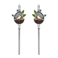 Серьги TARATATA, Gros malin, со стразами, бусинами и цветной смолой, TT-T23-09739-10M серебристый