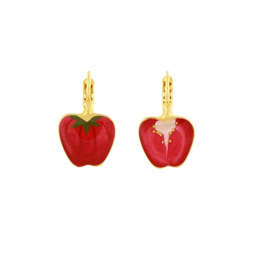 Серьги TARATATA, Paprika, асимметричные, смола, микрошарики, TT-H25-12796-203 красный