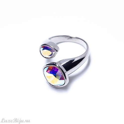 Кольцо Moon Paris, Ringo Queen, незамкнутое, с кристаллами, MRQ-21.11-063 розовый