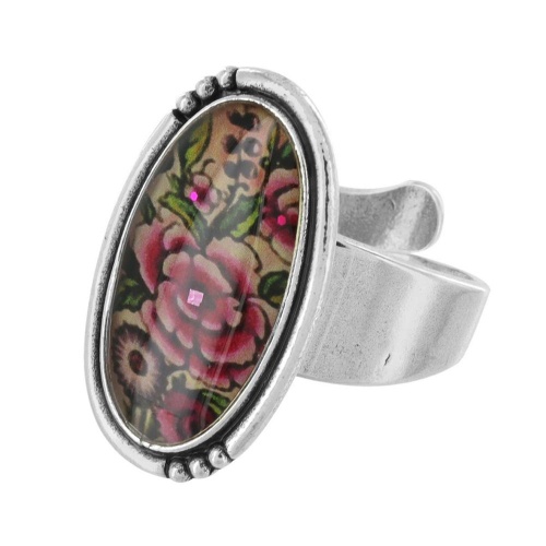 Кольцо TARATATA, Living room, разъемное, с цветной смолой и блестками, TT-H24-05416-105 розовый фото 2