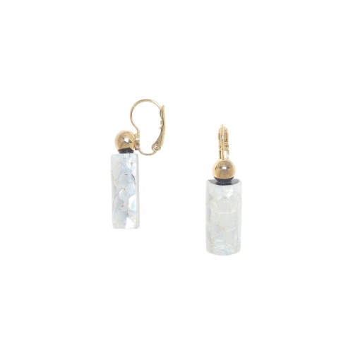 Серьги Nature Bijoux, Okawa, с деревом роблес и перламутром, NB26.1-12-90596 серый