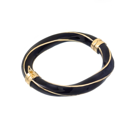 Браслет Francesca Bianchi, кафф, с эмалью, FB25.2-BF14 черный, 6см