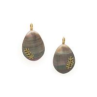 Серьги Nature Bijoux, Calliope, с перламутром и золотистый нитью, NB25.1-12-79997 серый