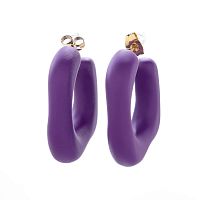 Серьги Moon Paris, Lorian, полукольца из каучука, ML-24.03-025 фиолетовый