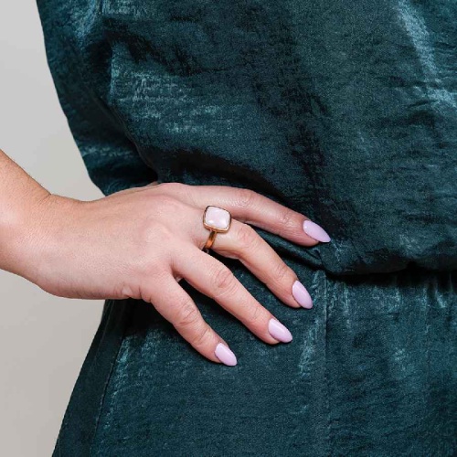 Кольцо Fiore Luna Куб SHELL ROSE, KR02914-3/8 R/RG фото 2