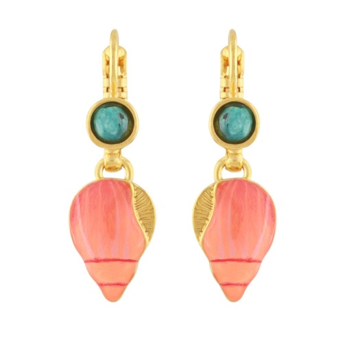Серьги TARATATA, Archipel, с цветной смолой и тонированным кварцем, TT-E24-03719-200 оранжевый