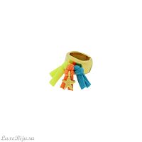 Кольцо Tra-la-ra, Colors, разъемное, с текстилем и звездой, TLR23-223O306 золотистый