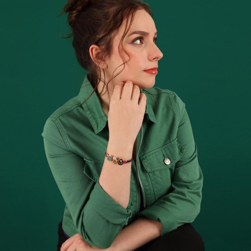 Браслет TARATATA, Jeu De L`oie, с цветной смолой и стеклянными бусинами, TT-H24-01302-20M золотистый фото 3